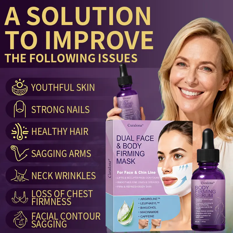 🔥 New Arrival |Curalona® 2-in-1 Bakuchiol Peptide Lifting Mask + Firming Body Serum – Firm & Tighten · Smooth Fine Lines · Enhance Elasticity · Support Metabolic Balance · Visible Results in 7 Days