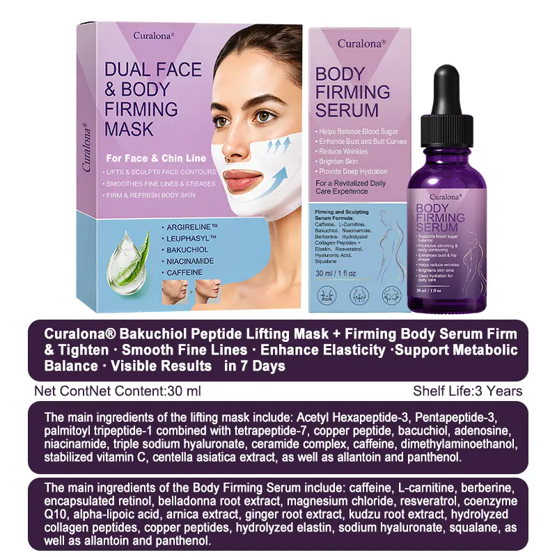 🔥 New Arrival |Curalona® 2-in-1 Bakuchiol Peptide Lifting Mask + Firming Body Serum – Firm & Tighten · Smooth Fine Lines · Enhance Elasticity · Support Metabolic Balance · Visible Results in 7 Days