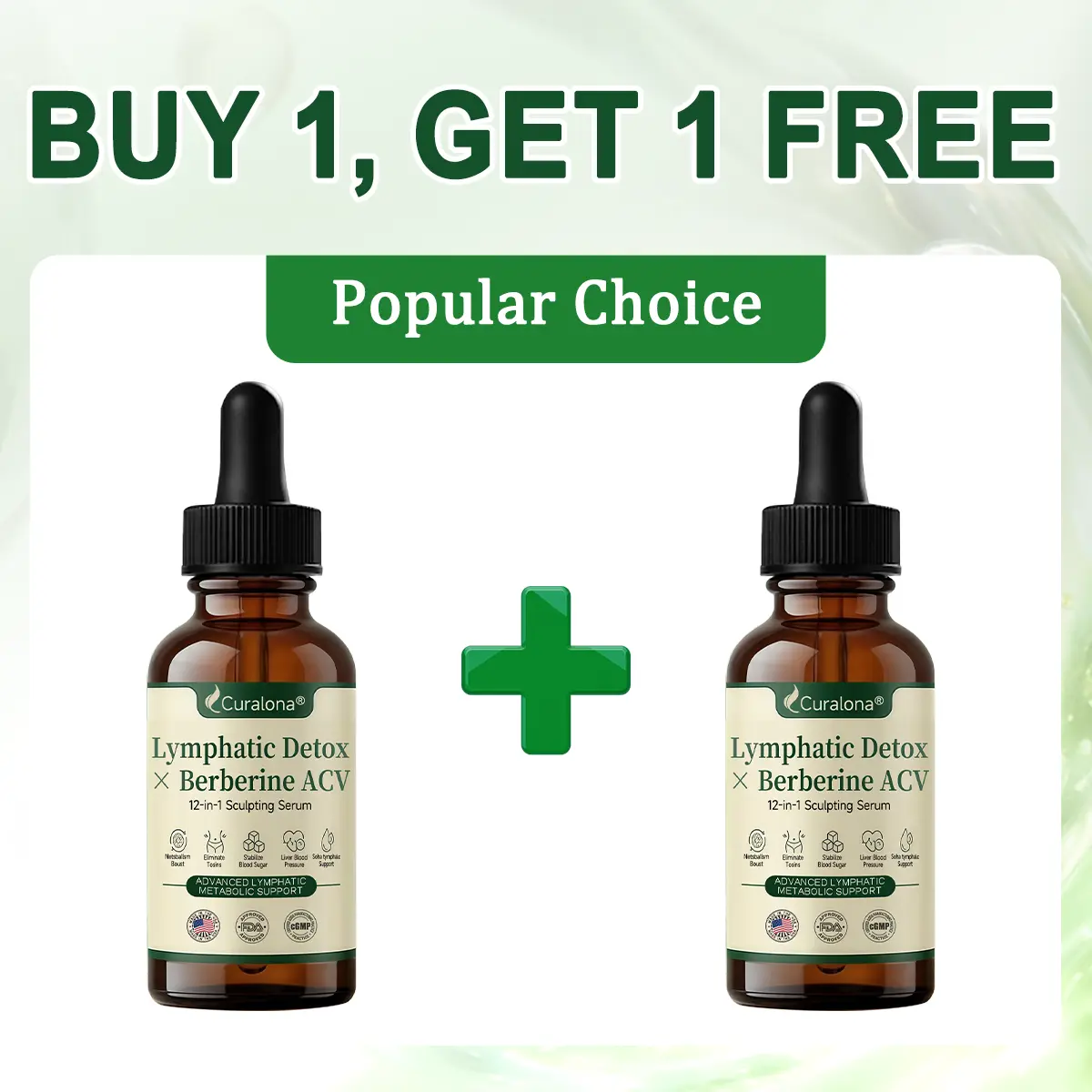 Curalona® Lymphatic Detox × Berberine 12-in-1 Sculpting Serum