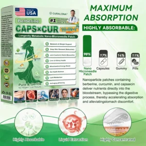 Curalona® Upgraded 10-in-1 Microneedle Patch – Berberine & NAD+ for Metabolic Support