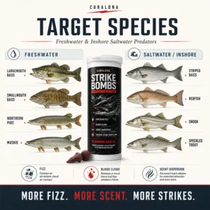 ๐๐๐๐ข๐๐ข๐๐ฅ ๐๐ซ๐๐ง๐ ๐๐ญ๐จ๐ซ๐ |โ
Curalonaยฎ Strike Bombs โ New Freshwater & Saltwater Bait That Bleeds, Fizzes & Triggers Big Predators