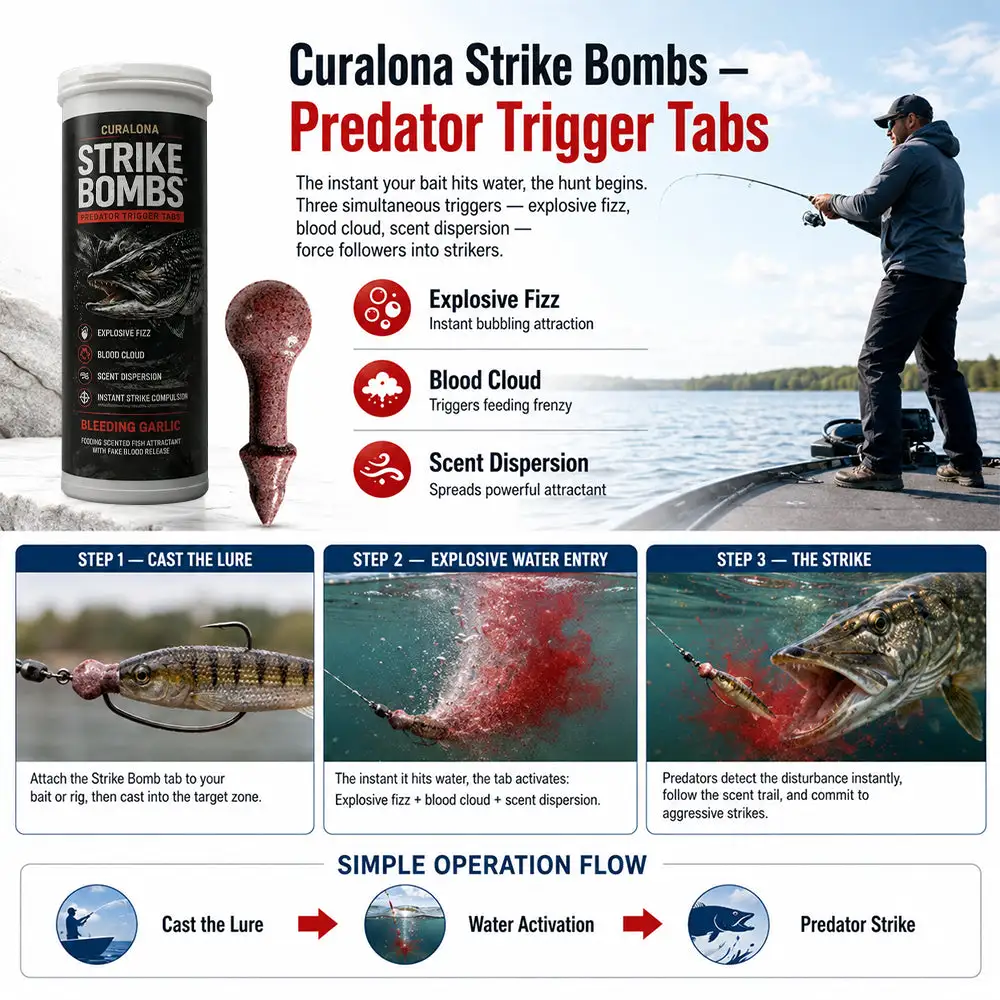 ๐๐๐๐ข๐๐ข๐๐ฅ ๐๐ซ๐๐ง๐ ๐๐ญ๐จ๐ซ๐ |โ
Curalonaยฎ Strike Bombs โ New Freshwater & Saltwater Bait That Bleeds, Fizzes & Triggers Big Predators