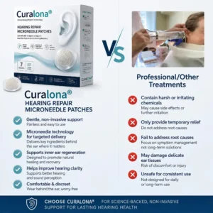Curalona® HEARING REPAIR MICRONEEDLE PATCHES ✅ Targets Hearing Loss, Tinnitus, Ear Infections, Balance Disorders, and Age-Related Ear Degeneration.